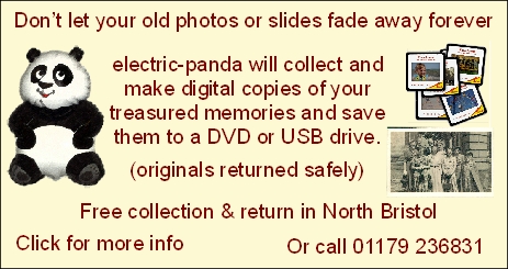 electric-panda: photo and slide copying service in Bradley Stoke, Bristol.