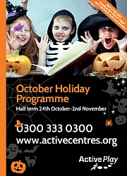 October half-term holiday activities at Bradley Stoke Leisure Centre.