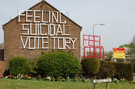 Little Stoke "Feeling Suicidal Vote Tory" Sign