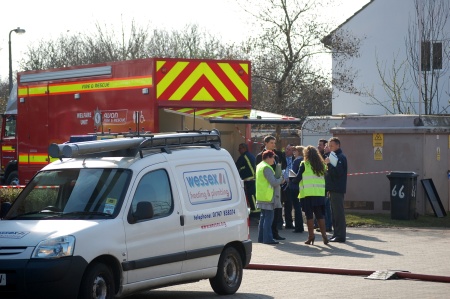 Fire investigators in Merryweather Close