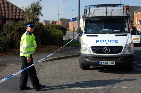 Police seal off Merryweather Close, Bradley Stoke