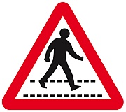 Road sign for a pedestrian crossing
