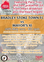 Charity football match in aid of Heart's 'Have a Heart' Childline campaign.