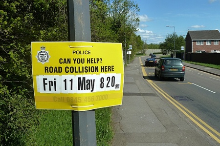 Road traffic accident on Woodlands Lane, Bradley Stoke, Bristol.
