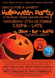Charity Halloween Party at Bradley Stoke Lesiure Centre.