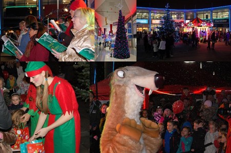 Christmas Lights Switch-On event at the Willow Brook Centre in Bradley Stoke.