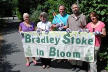 Bradley Stoke in Bloom (BSiB) volunteers prepare for their first workday.