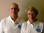 George Eland, captain of Bradley Stoke Bowls Club, with wife Denise.