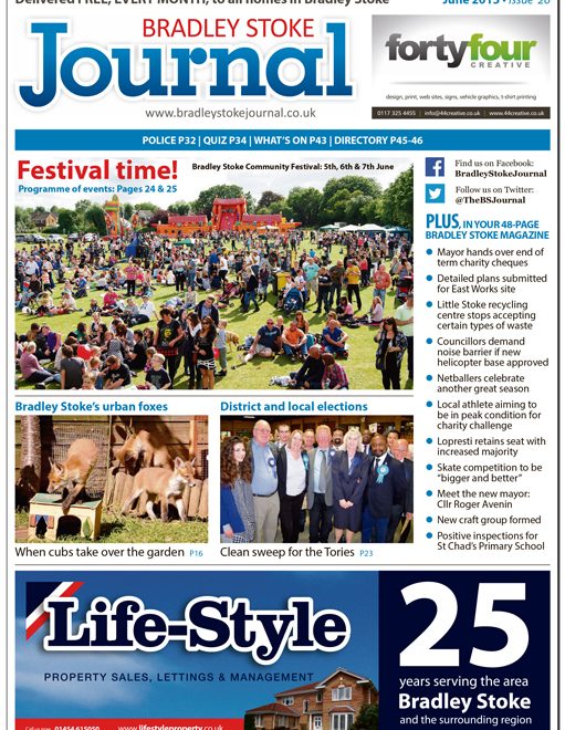 June 2015 edition of the Bradley Stoke Journal magazine.