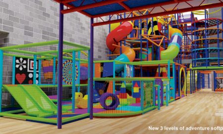 Artist's impression of new three-level softplay area at Bradley Stoke Leisure Centre.