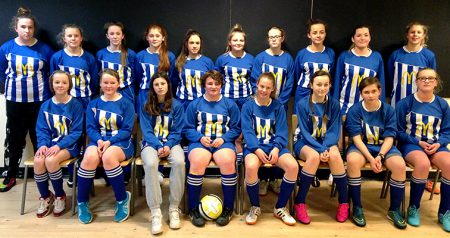 Bradley Stoke Youth FC's U14 Girls team, who have reached the final of the Gloucestershire FA County Cup.