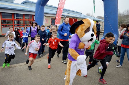 Sport Relief 'marathon' at Baileys Court Primary School, Bradley Stoke.