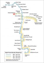 North Fringe to Hengrove Package MetroBus services route overview.