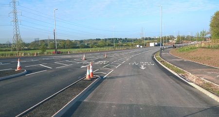 Photo of the under-construction Stoke Gifford Transport Link.
