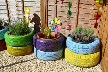 Photo of part of the sensory garden.