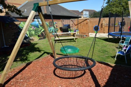 View of the sensory garden.