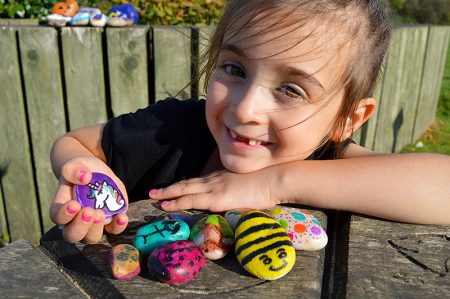 Ellie Carr displays some of her favourite "rocks".