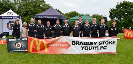 Photo of the organising team behind the Football Festival.