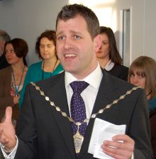 Photo of Cllr Ben Walker at an event in 2011 when he was vice-chair of South Gloucestershire Council.