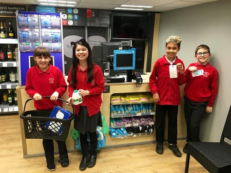 Photo of pupils from Baileys Court Primary School on a visit to the Lifeskills Centre.