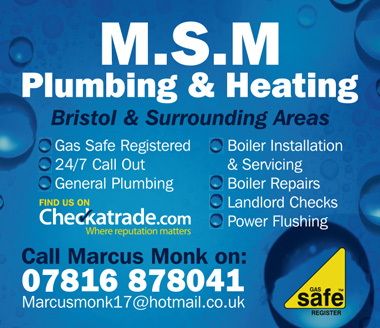 M.S.M Plumbing & Heating – serving Bristol & surrounding areas.