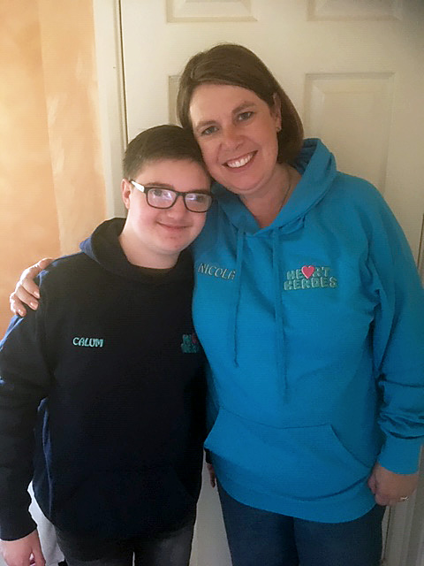 Photo of Nicola Morris with her son, Calum.