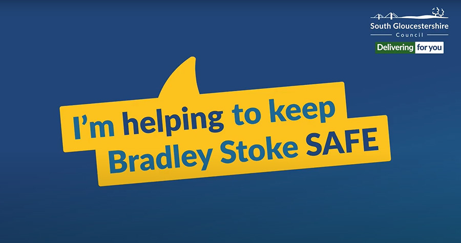 Covid-19 banner: "I'm helping to keep Bradley Stoke safe".