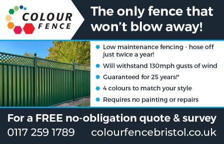 Low maintenance fencing from ColourFence Bristol.