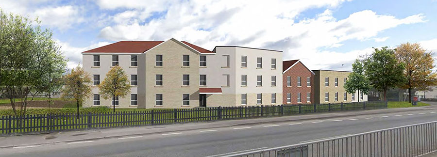 Visualisation of proposed housing.