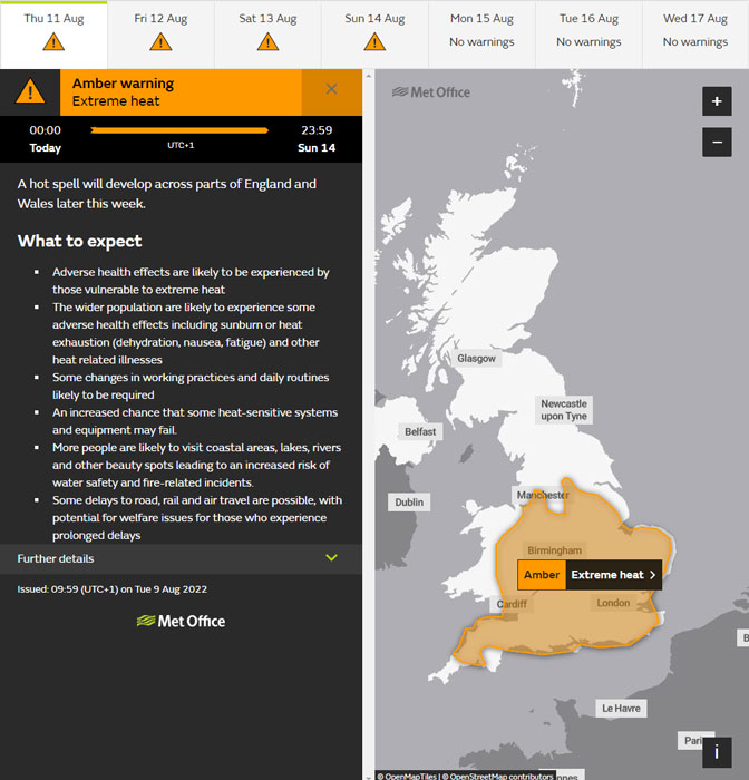 Weather warning map.