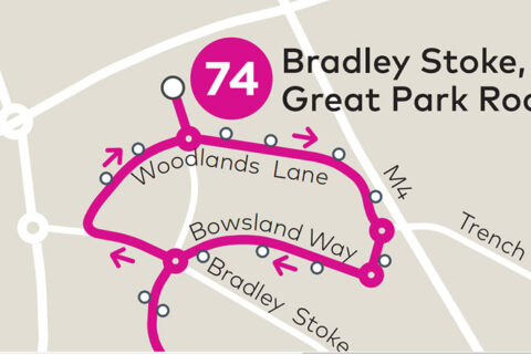 Bus route map.